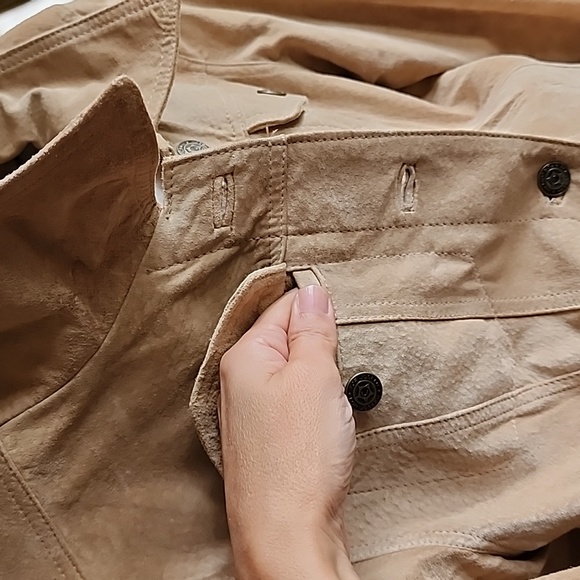 2 pc For Joseph Suede Jacket & XX3 Sheer Strawberry Top BUNDLE 2 PIECE both sz S - Picture 11 of 17